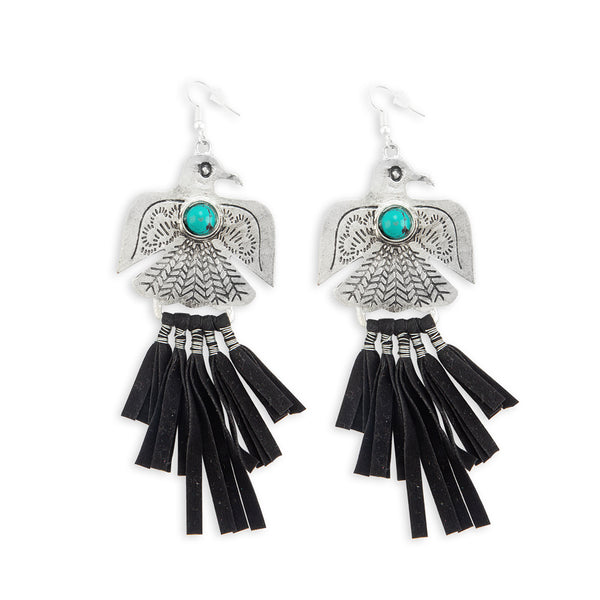 Thunderbird Rising Tassled Earrings - Myra USA