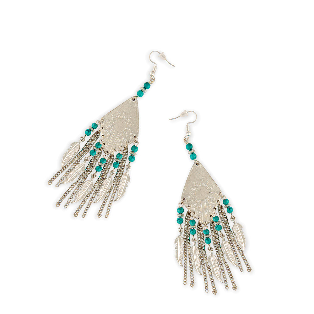 Sun Ray Splendor Silver Earrings - Myra USA