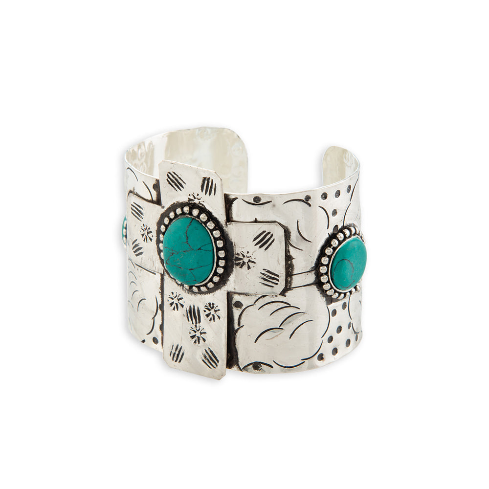 Southwest Cross Accented Cuff Bracelet - Myra USA