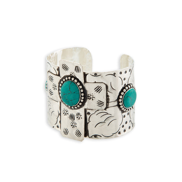 Southwest Cross Accented Cuff Bracelet