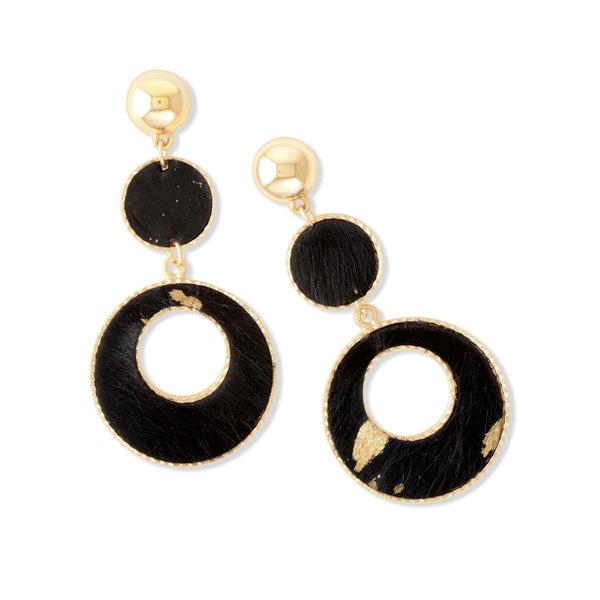 BLACK GOLD-FOIL EARRING