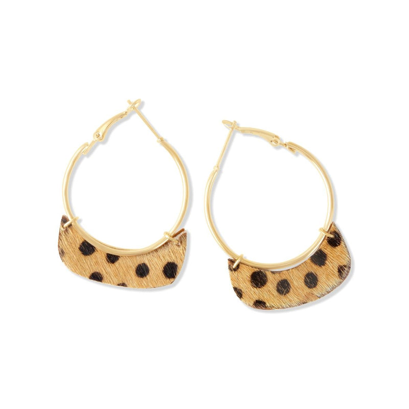 BEIGE POLKA EARRING