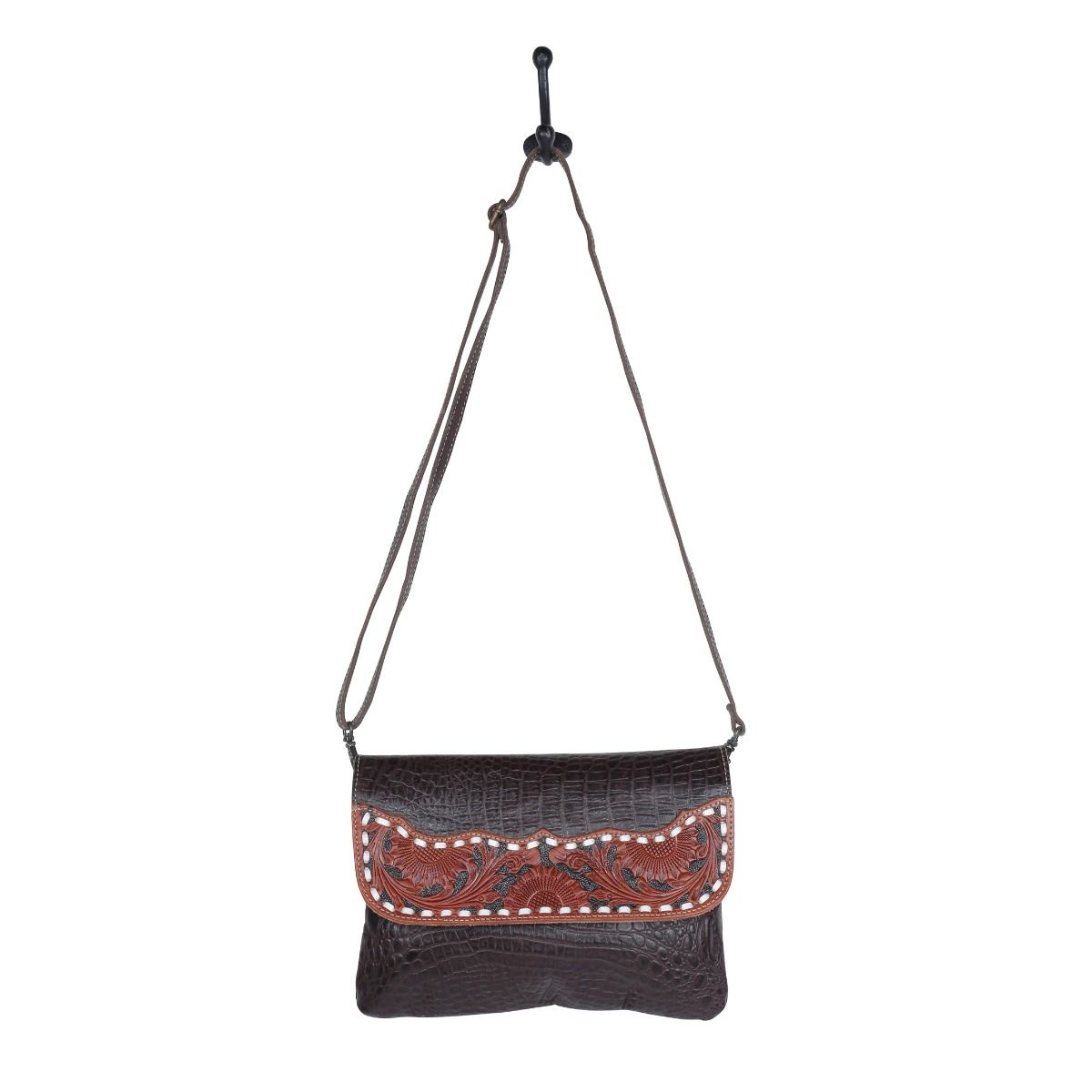 Chocosplash Hand-Tooled Bag - MyraUSA