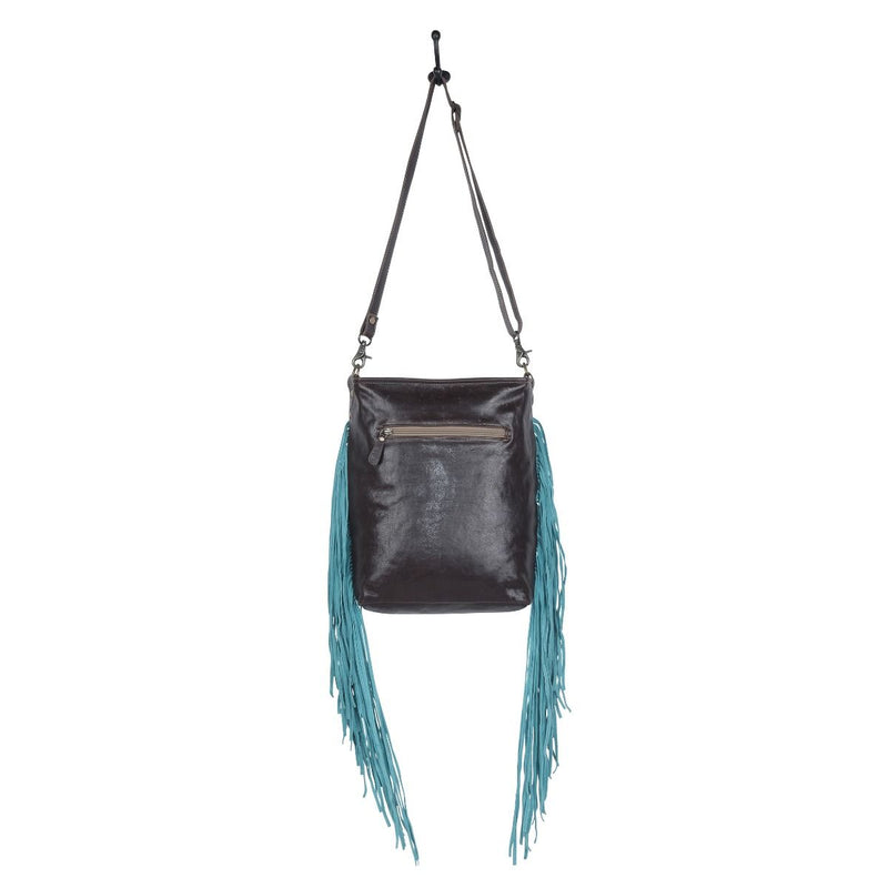 "Tassles of ocean Leather & Hairon Bag"