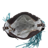 "Tassles of ocean Leather & Hairon Bag"