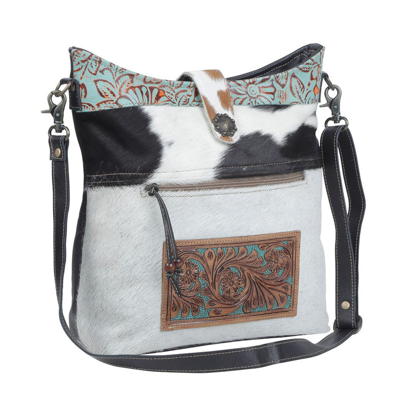 Rustic Tinge Hand-Tooled Bag