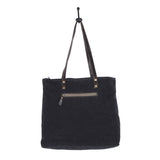 Rustic Azure Canvas & Hairon Bag