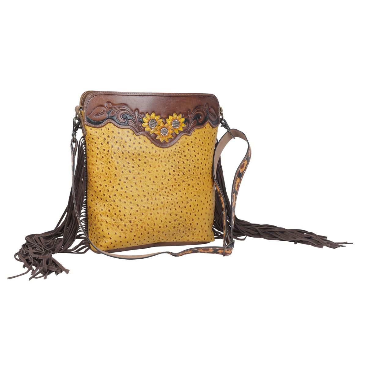 Drops Of Sun Hand-Tooled Bag - MyraUSA