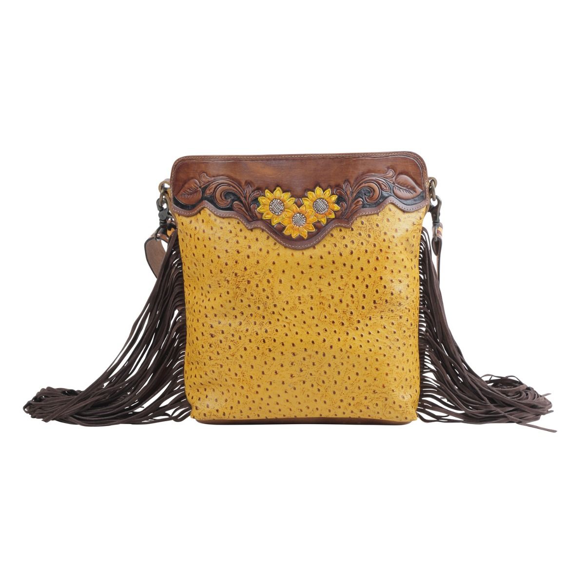 Drops Of Sun Hand-Tooled Bag - MyraUSA