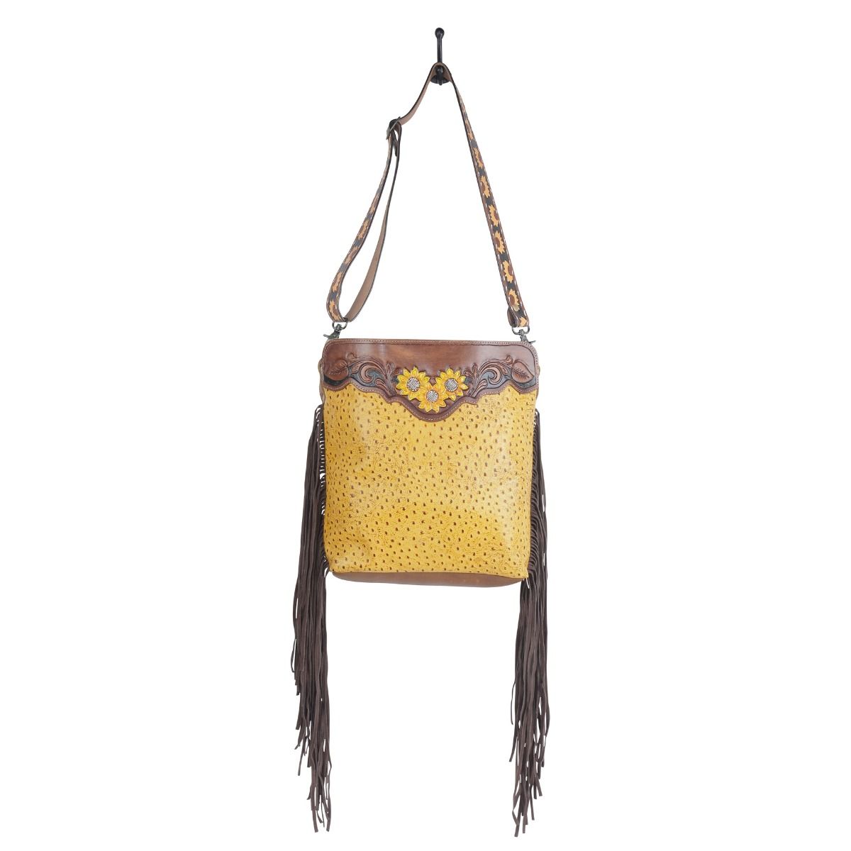 Drops Of Sun Hand-Tooled Bag - MyraUSA