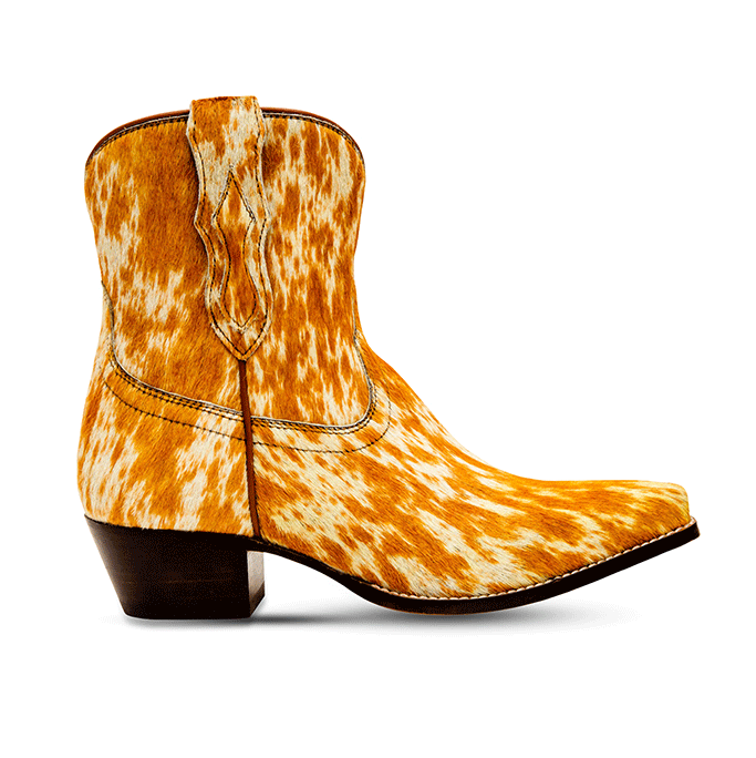 Cowdie Western Hairon Leather Booties