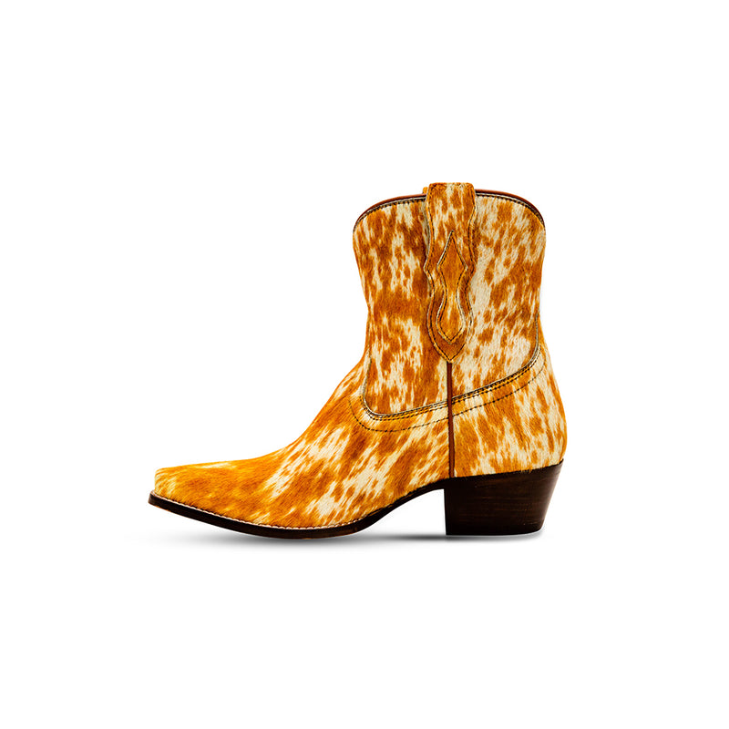 Cowdie Western Hairon Leather Booties